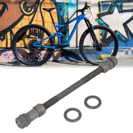 X AUTOHAUX 9.5mm Wheel Hub Axle Rear Axle Solid Shaft for MTB Bicycle, Black, 1 Pack