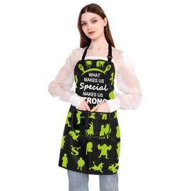 PLITI Musical Inspired Gift What Makes Us Special Makes Us Strong Green Monster Fans Gifts Monster Musical Theatre Apron (Makes us strong apronU)