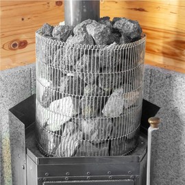 FUNKS Sauna Stone Basket Holder Cage Stoves Stainless (36cm)