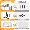 VIGRUE 425PCS #6#8 Black Wood Screw Set, Black Oxide 304
