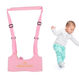 Arnés para Caminar para bebé, Respetuoso con la Piel, Alivia el Dolor de Espalda, Ajustable, Evita que Se Pierda, Andador Portátil para Niños (PINK)