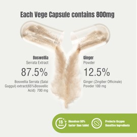 Herbsforever Boswellia 800mg – 90 Veg Capsules | 65% Boswellic Acid | Ayurvedic Herbal Supplement for Joint Flexibility, Mobility, Comfort & Active Lifestyle Support