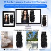 JIAMEISI Clip in Hair Extensions 4PCS Full Head Long Wavy