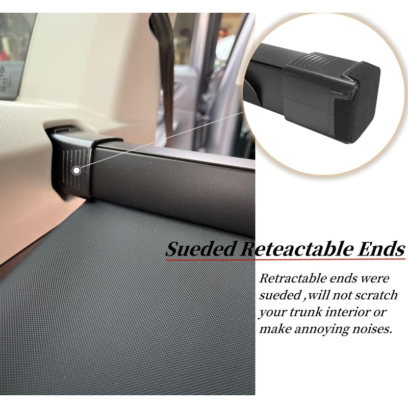VESUL Retractable Trunk Cargo Cover Compatible with Volkswagen VW Tiguan