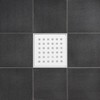 SereneDrains Matte White 4 Inch Stainless Steel 2 Inch Shower