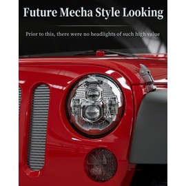 HWSTAR 2023 Upgraded 1000% Bright Anti-glare 7 Inch Led Headlights Round Compatible with Jeep Wrangler JK JKU TJ LJ toyota Austin buick MG Nissan Subaru volvo Honda etc DOT H6024 Hi/Low Sealed Beam