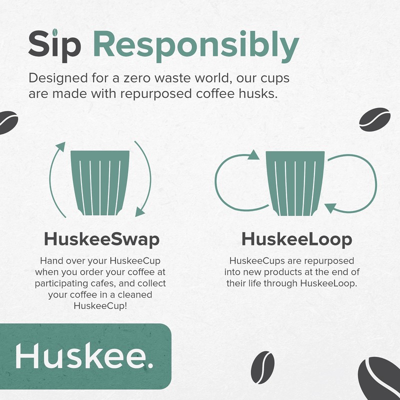 Husky Cup Coffee Cup Tumbler with Lid 340ml (12oz) Natural