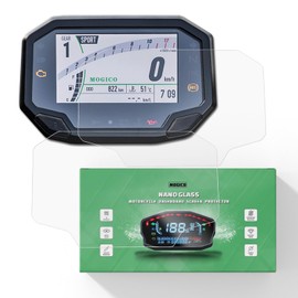 Mogico Motorcycle Accessories Nano Glass Dashboard Screen Protector Kit for Kawasaki Z H2 Z900 Z650 2020+ / Ninja ZX-10RR 2021+ / Z500 SE Z7 Hybrid Z e-1 ZX-4R ZX-6R ABS 2024+ (2 x Anti Glare)