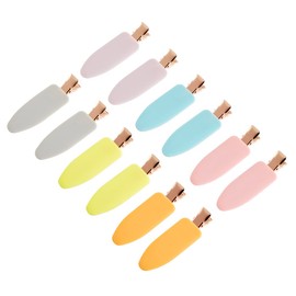 minihope Pinzas planas para el cabello de maquillaje, pinzas para el cabello para flequillo, 12 unidades (ligeras)