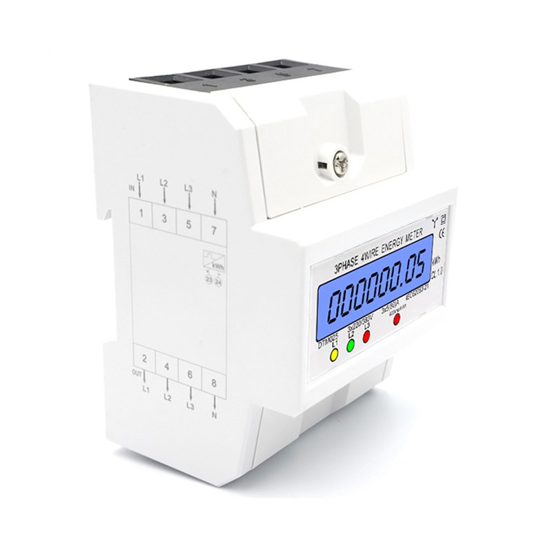 3 Phase 4 Wire Energy Meter 220/380V 5-80A Energy Consumption