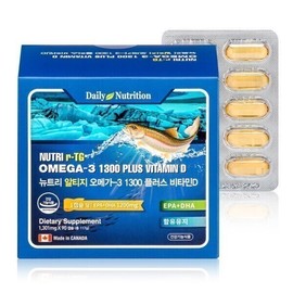 Daily Nutrition Nutri Omega 6 Gamma Linolenic Acid Omega 3 Vegetable 90 Capsules 3 Months / 뉴트리 오메가6 감마리놀렌산 오메가3 식물성 90캡슐 3개월
