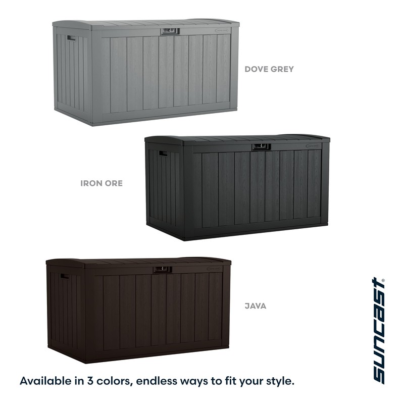 Suncast 134-Gal. Waterproof Resin Extra-Large Outdoor Patio Deck Box with