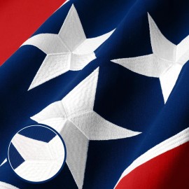 UD_G128 3 Pack: Tennessee TN State Flag  2x3 Ft  StormFlyer Series Embroidered 220GSM Spun Polyester  Embroidered Design, Indoor