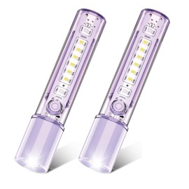 VAVOFO Purple LED EDC Flashlight - USB-C Rechargeable, Waterproof, Zoom Focus, 3 Modes, Red & Blue Emergency Strobe - Best for Outdoor, Tactical, and Survival Use