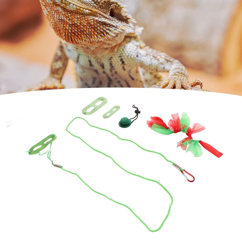 Reptile Pet Leash Kit Christmas Reptile Harness with Skirts Hat