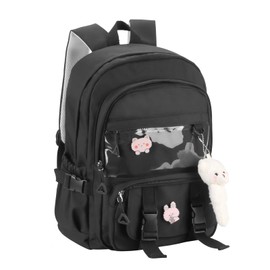 Phaoullzon Kawaii Backpack for Girls School Bookbag Cute Anime Backpacks with Pins and Pendant