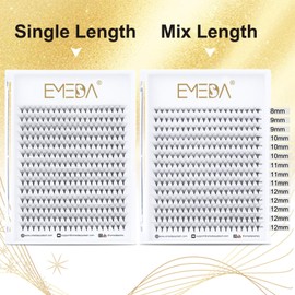 280Pcs 20D Pre made Fan Eyelash Extensions D curl 0.05mm Mixed 8-14mm 20D Russian Volume Lash Extensions Premade Lash Fans 20D Cluster Lashes 0.05 D curl(20D 0.05-D-mix)