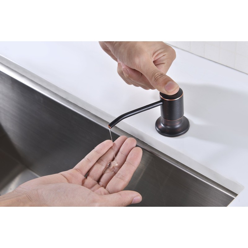BZOOSIU Modern Stainless Steel Oil Rubbed Bronze Soap Dispenser for