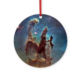 CafePress Pillars of Creation 2015 Eagle Nebula Ornament (Ro Round 4" MDF Holiday Ornament