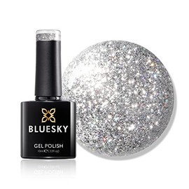 Bluesky Dazzling Platinum Gel Polish 10ml, Silver Rally - BDP08, Silver