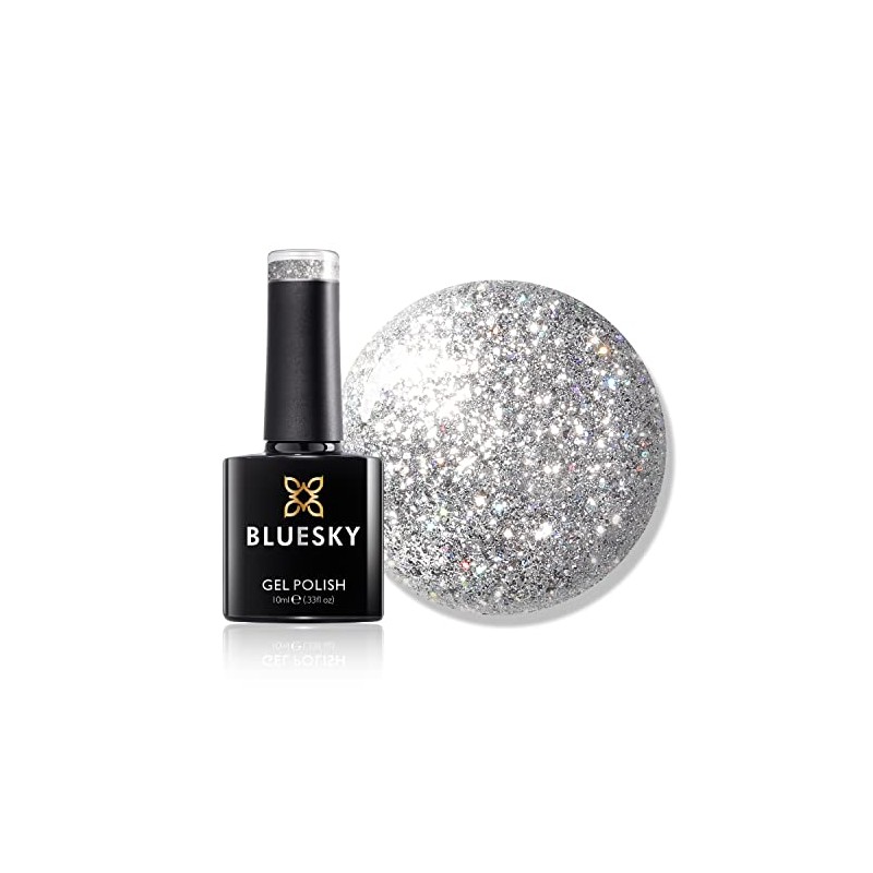 Bluesky Dazzling Platinum Gel Polish 10ml, Silver Rally - BDP08,