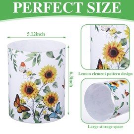 Yoande Sunflower Kitchen Decorations Utensil Holder Acrylic Utensil Crock Spoon Kitchen Utensil Organizer for Countertop Coffee Spoon Holder Utensil Jar for Cooking Tools