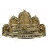 Golden Tibetan Buddhism Altar Shrine Miniature Display With Lotus Incense