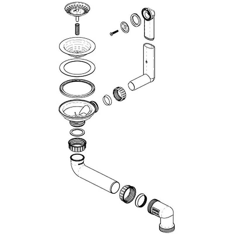 BLANCO 231006 Drain and Overflow Fitting 3.5 Inch without Drain