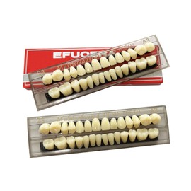 56 Pieces False Teeth Acrylic Resin Denture Tooth, Denture Tooth Replacement kit, Horror Teeth Prop DIY, 23 A3