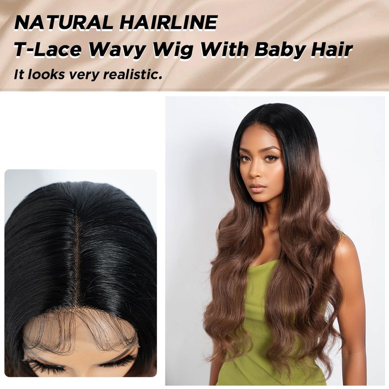 NOBLE Long Wavy Wig With Baby Hair