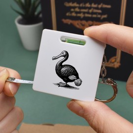 Azeeda 'Dodo Bird' Keyring Tape Measure/Spirit Level Tool (KM00038458)