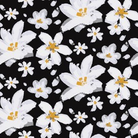 Yullpaper Bedroom Daisy Wallpaper Flower Peel and Stick Wallpapers Removable Flower Wall Paper for Bathroom Accent Wall Vintage Floral Stick and Peel Wallpaper Vinyl Wrap for Cabinets 17.5''×102.3’’