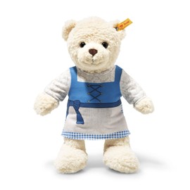 Steiff Cuddly Toy Mila Teddy Bear in Dirndl, Cute Stuffed Toy with Plastic Eyes, Children, Boys & Girls, Friends, Plush Toy 30 cm, Beige, 988639