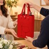 Felt Wine Bag for Gifting – Reusable Double Bottle Carrier