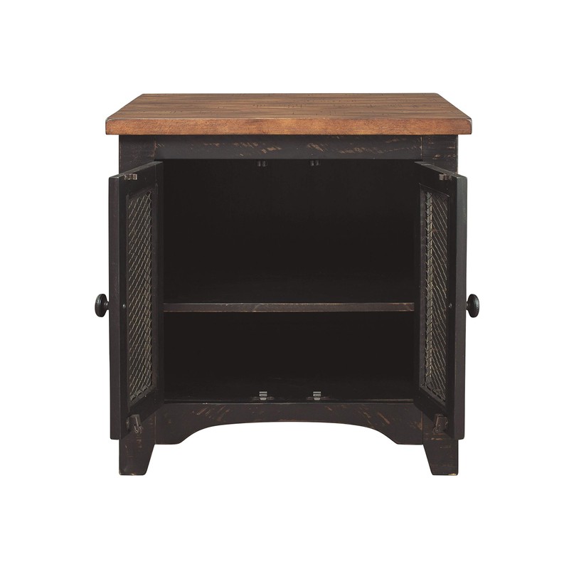 Signature Design by Ashley Valebeck Farmhouse Rectangular End Table with