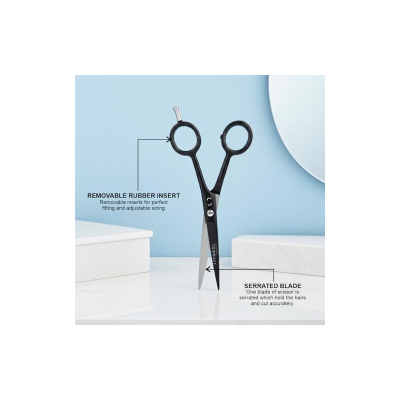 Professional Hair Scissors 6 Inch Salon Barber Shears Ergonomic