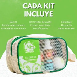 Kit Spa. Humectantes, Exfoliante, Pedicure. 9pzs. Mc Spa.