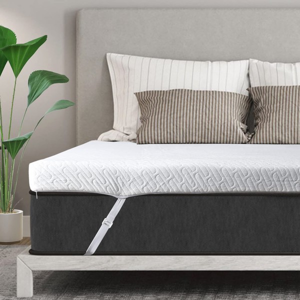 3 Inch Gel Memory Foam Mattress Topper Queen Size High