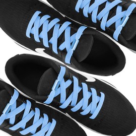 RJ-Sport 2 Pairs of Flat Shoelaces without Tying - Elastic Shoelaces with Quick Release - Quick Lacing System for Unique Comfort and Strong Hold - with Metal Capsules, lightblue