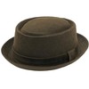 Odenton Pork Pie Cloth Hat Women/Men (US, Alpha, Medium, Brown)