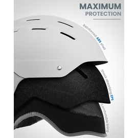 OutdoorMaster Kelvin II Ski Helmet - Snow Sport Helmet Snowboard Helmet for Men Women & Youth