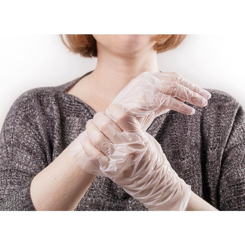 Countrywide Healthcare Powder Free Clear Vinyl Gloves - Medium -