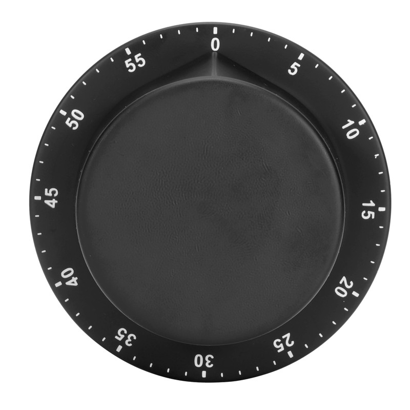 Black Kitchen Mechanical Timer Stainless Steel Reminder for Learning Baking