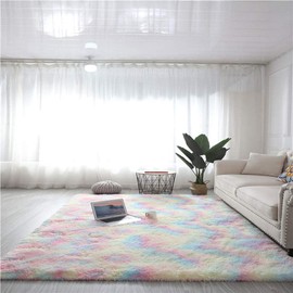 xtsfx Weiche Mädchen Zimmer Teppiche - Flausgen Regenbogen Teppich Für Kinder Baby Schlafzimmer Kinderzimmer Wohnkultur Großen Boden Teppich,60X120cm