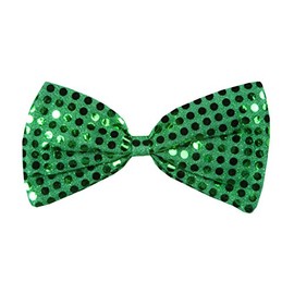 Beistle Green Plus Fabric Glitz 'N Gleam Bow Tie For Happy St. Patrick's Day Party Accessories