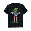 Cowboy Elf Matching Family Group Christmas Party Pyjamas T-Shirt