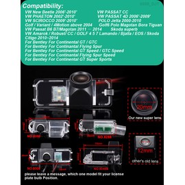 Dynavsal Super HD Reversing Camera Replacement for VW Golf 6 MK4 MK5 MK6/EOS/LUPO/Polo V/VW New Beetle/Passat CC 4D/Phaeton/Scirocco/Variant/4Motion/Magotan Bora/Seat Leon/Altea/Skoda Superb