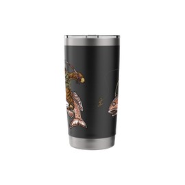 Redfish Fishing Hunting Bigfoot Fishermen Stainless Steel Insulated Tumbler