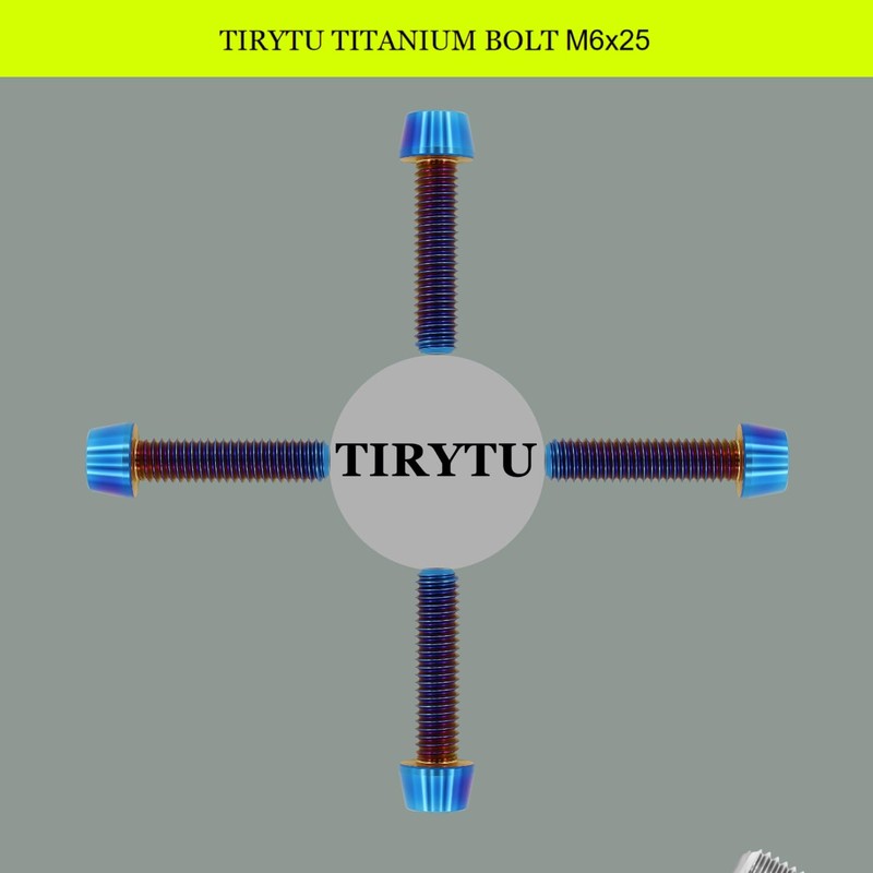 TIRYTU Titanium Bolts M6x25mm - Lightweight Design | Ideal for