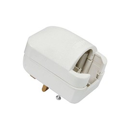 White SCP3 13A Rated Euro Converter Plug- Bulk